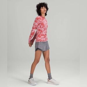 Lululemon Its Rulu Run Long Sleeve Shirt Heritage Speckle Camo Jacquard Size 2